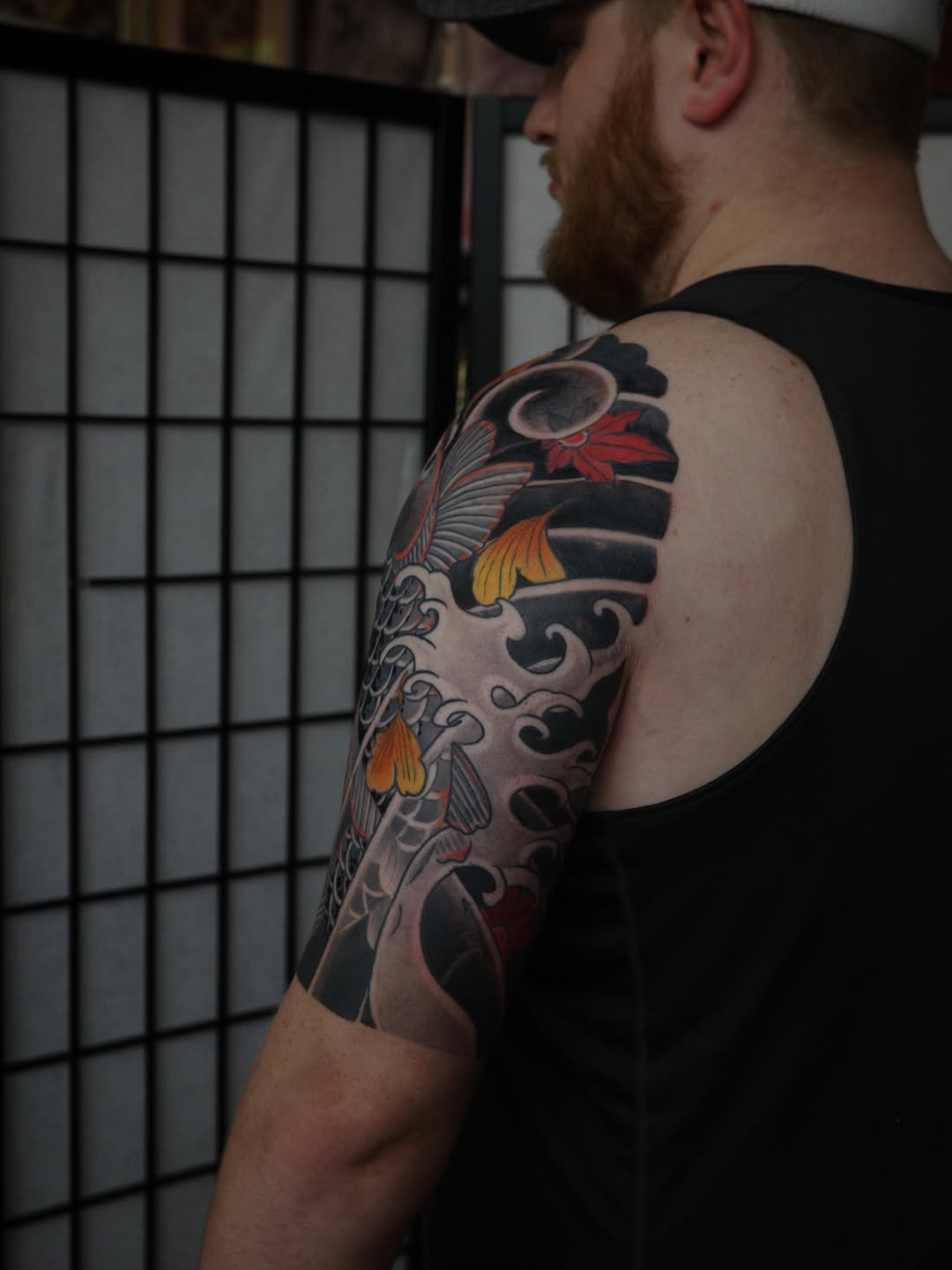 Tattoo by @horikenshin — japanese_irezumi, black_and_grey