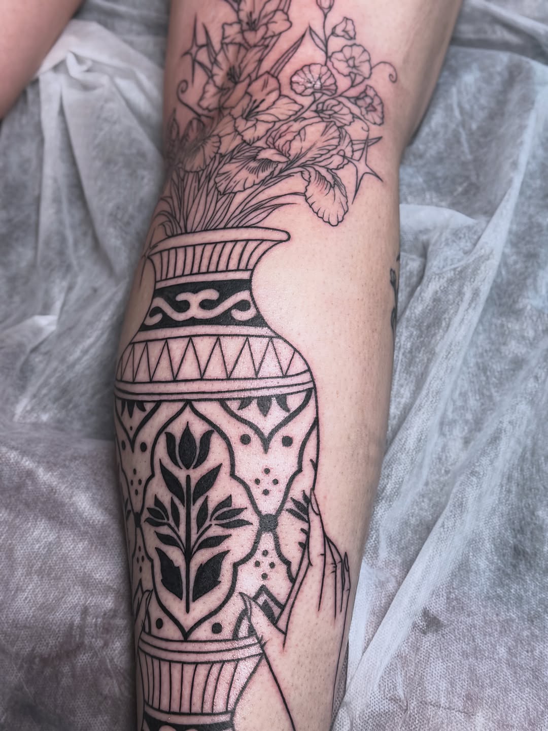 Tattoo by @stabbedbymaddie — blackwork, ornamental