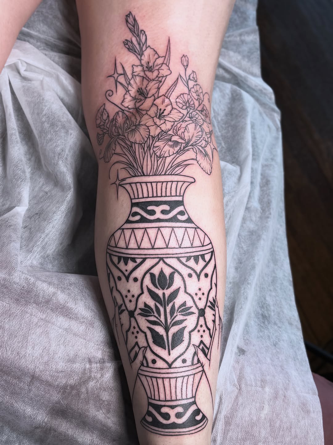 Tattoo by @stabbedbymaddie — blackwork, ornamental