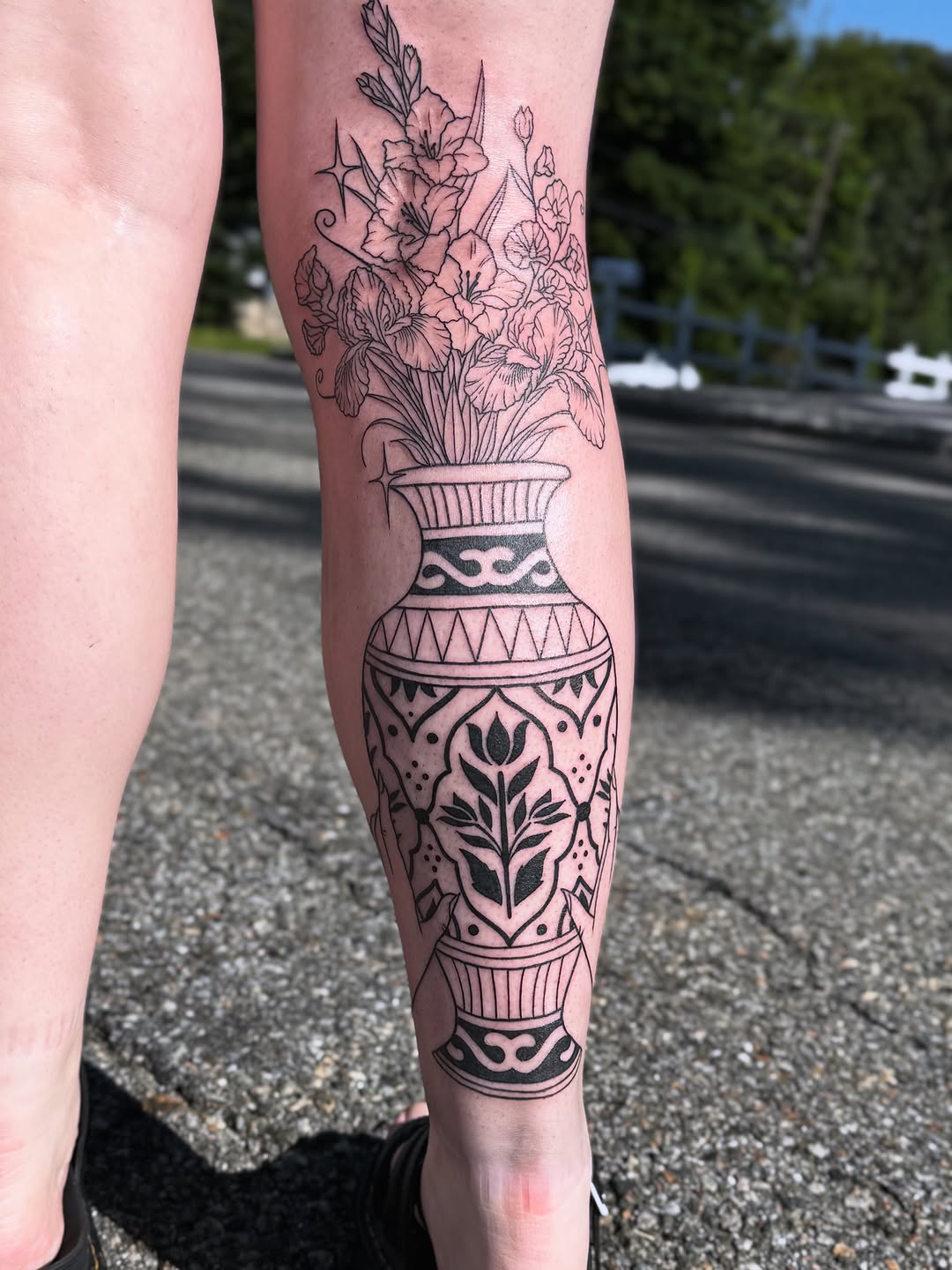 Tattoo by @stabbedbymaddie — blackwork, ornamental