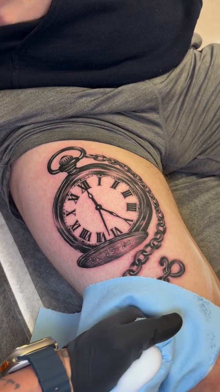 Tattoo by @steve_tattoo87 — black_and_grey, realism