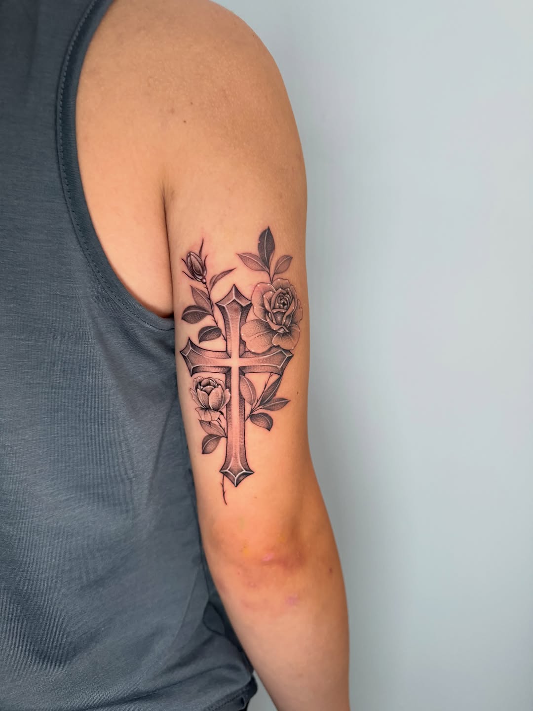 Tattoo by @monicas_tattoos — black_and_grey, realism