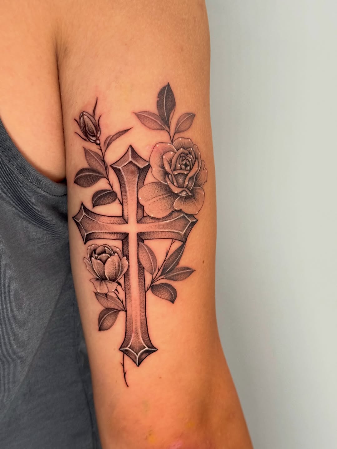 Tattoo by @monicas_tattoos — black_and_grey, realism