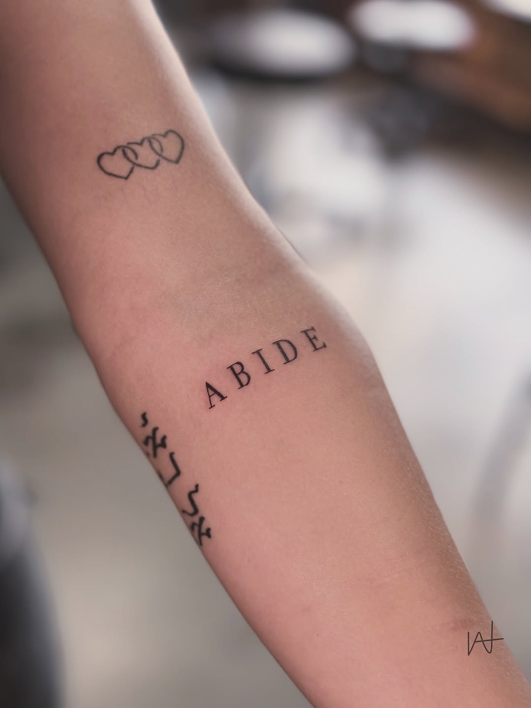 Tattoo by @kat_parmu — fine_line, lettering_script