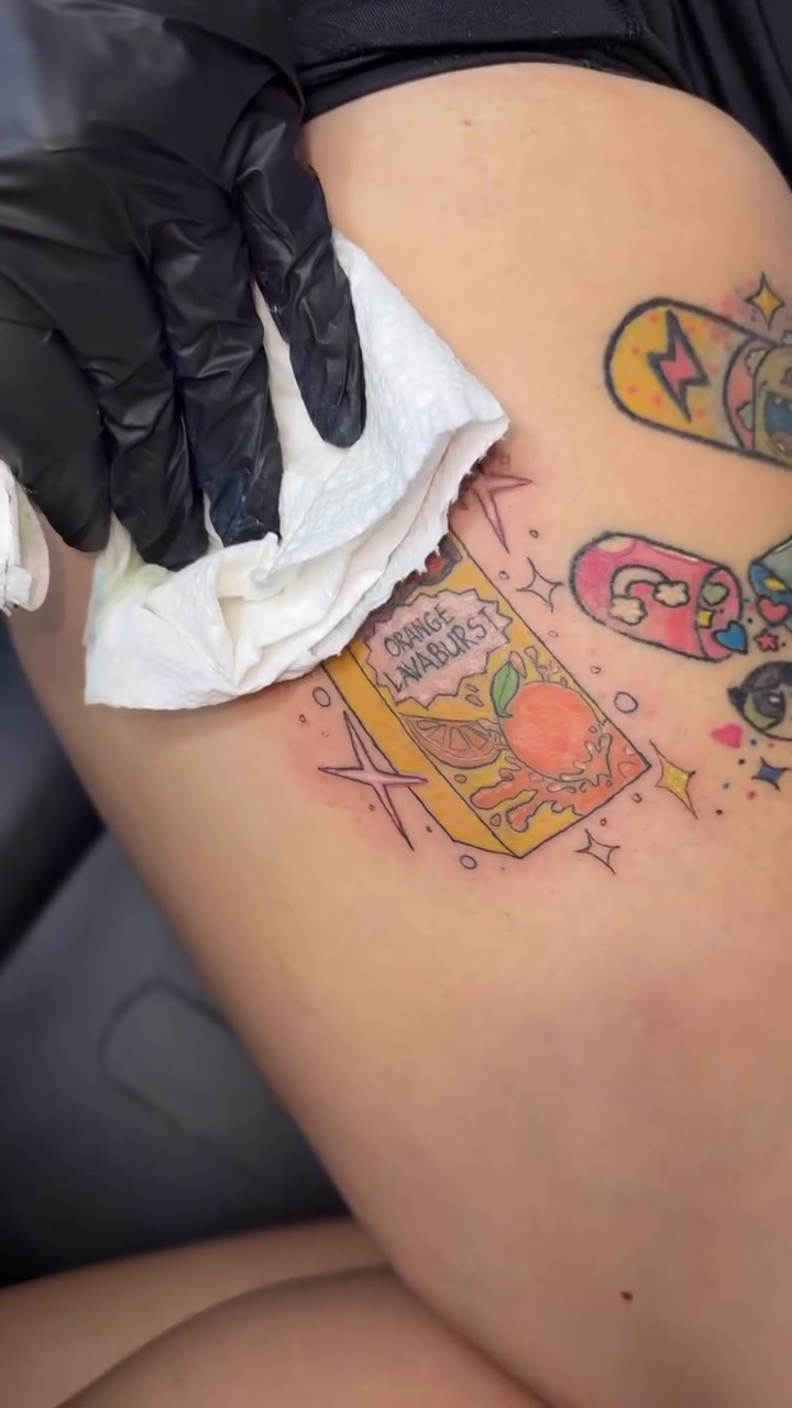 Tattoo by @bye.felicia420 — illustrative, new_school