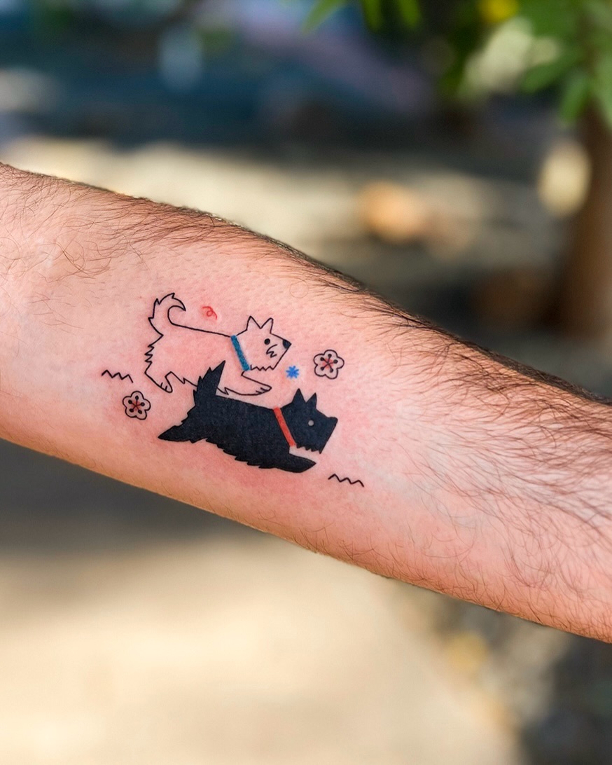 Tattoo by @jebi.tattoo — illustrative, minimalist