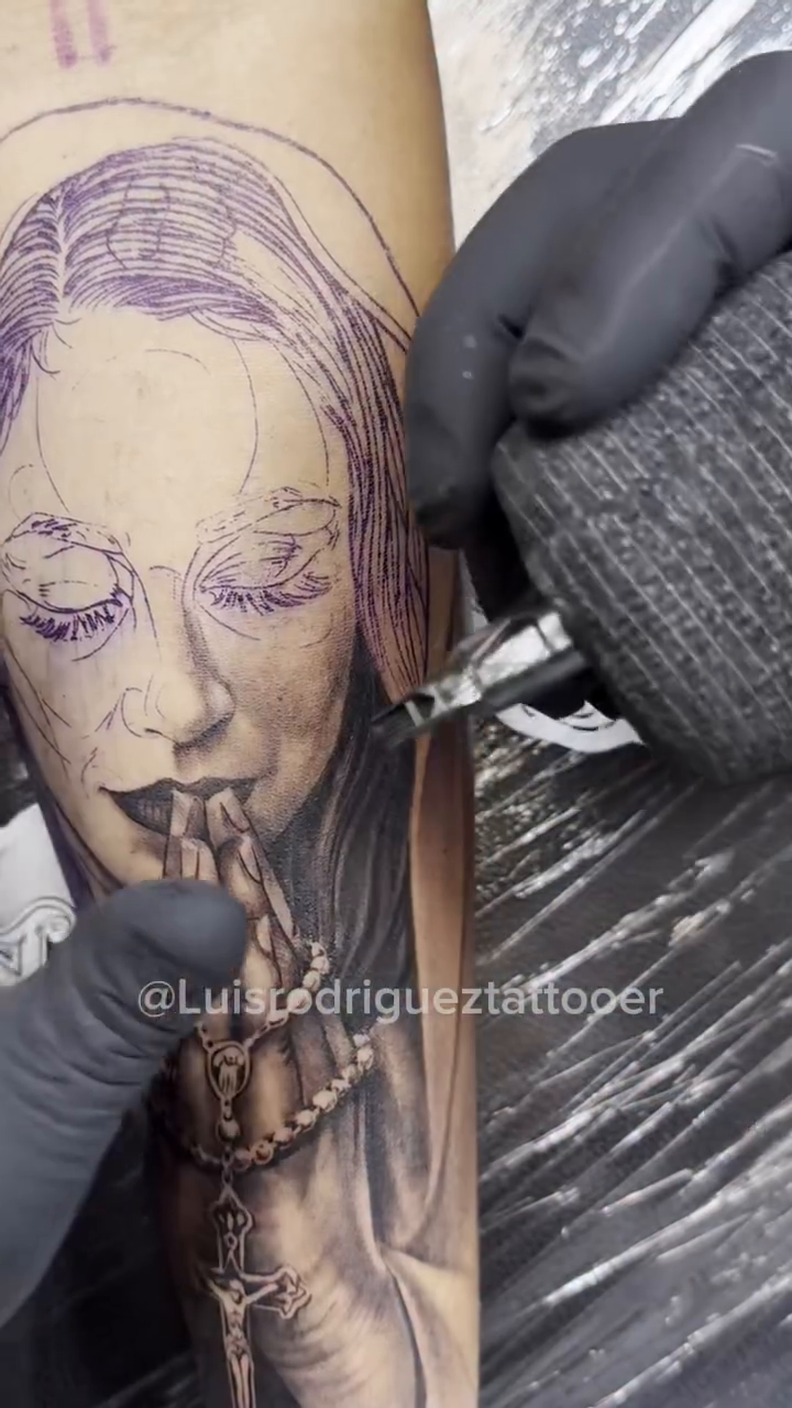 Tattoo by @luisrodrigueztattooer — realism, black_and_grey