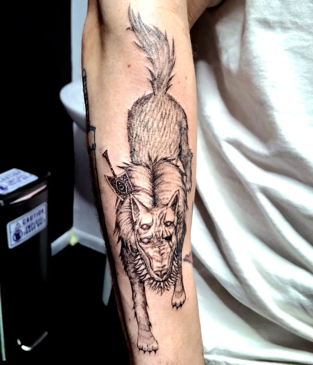 Tattoo by @hallowedgirl β black_and_grey