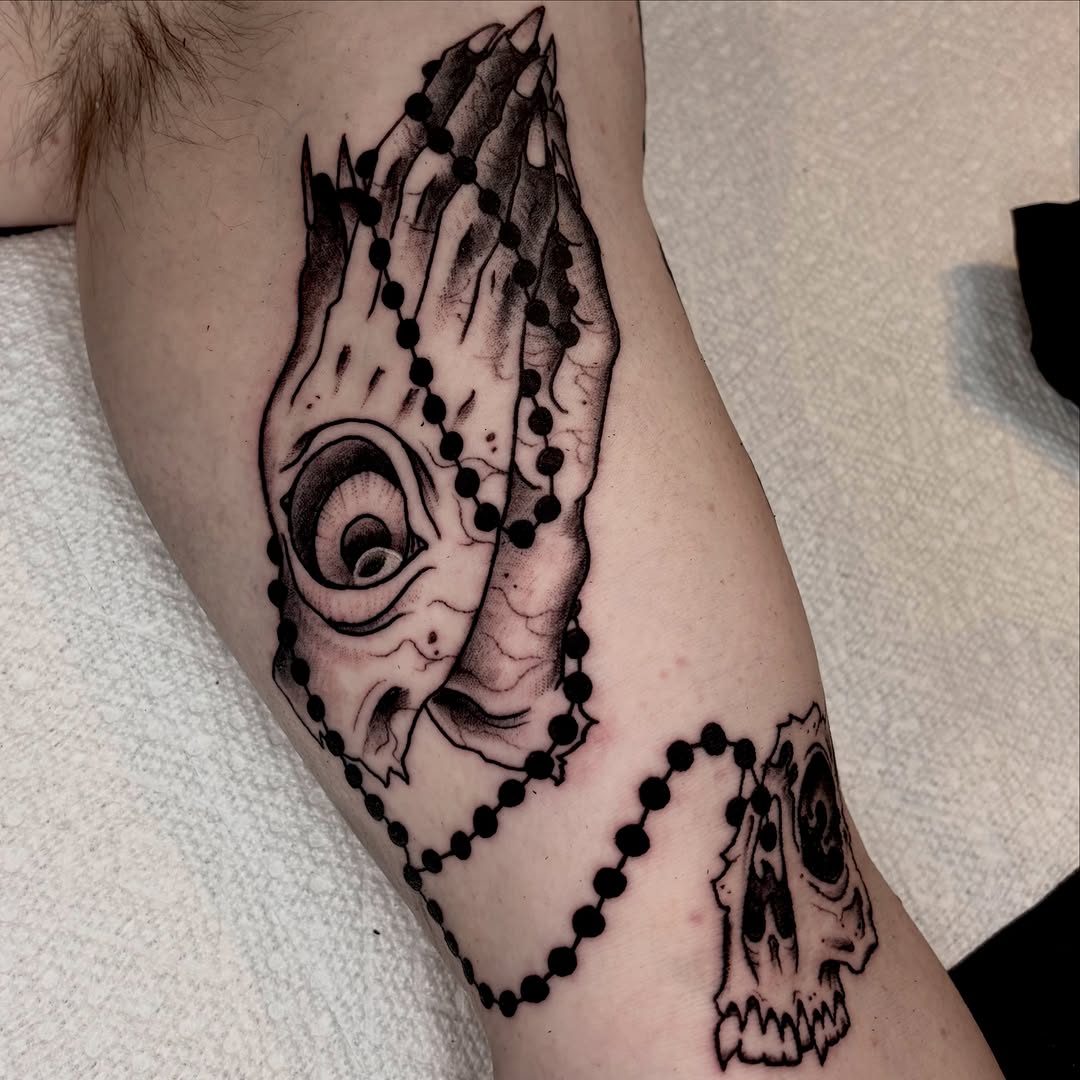 Tattoo by @the.sprouler — dark_realism, black_and_grey