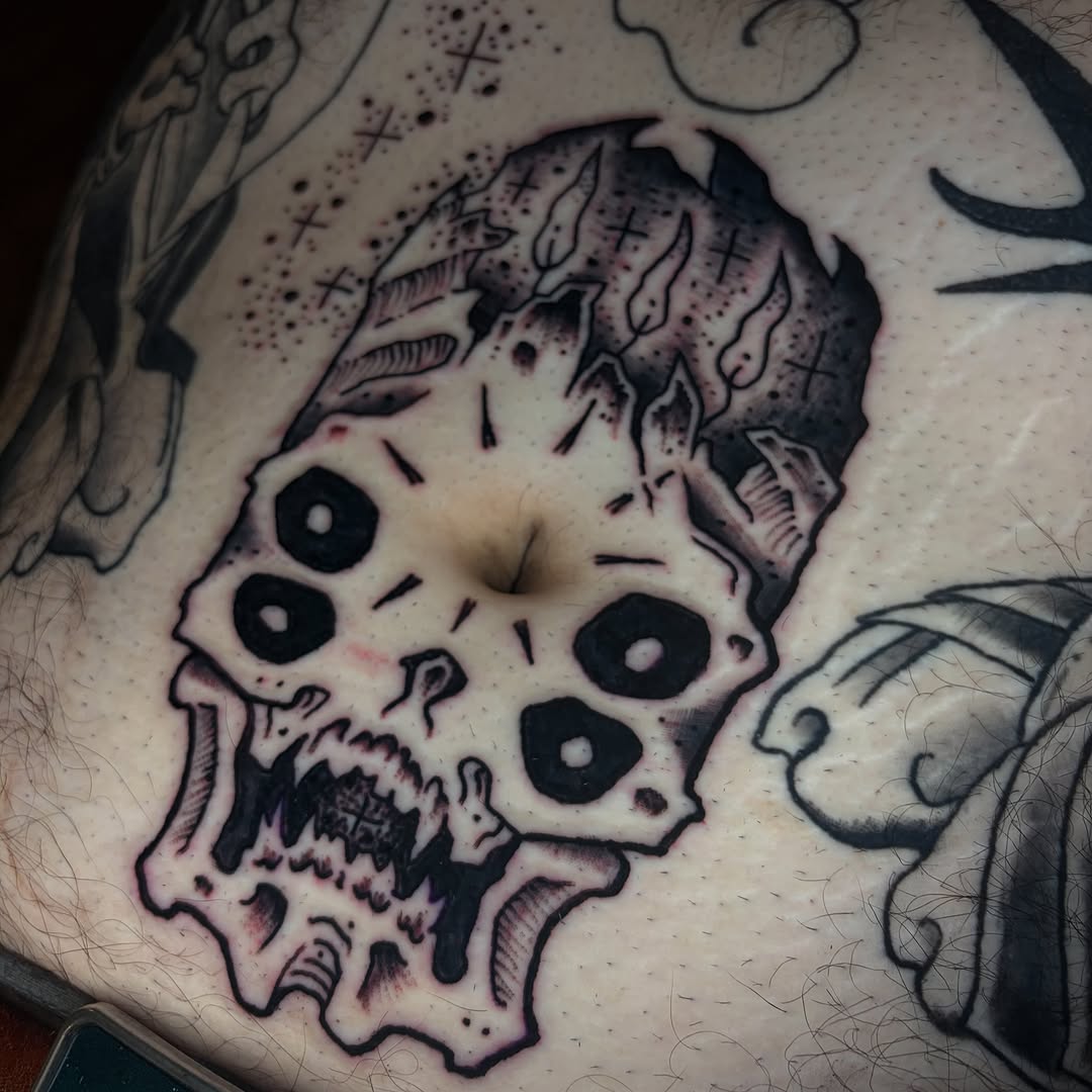 Tattoo by @the.sprouler — black_and_grey, chicano