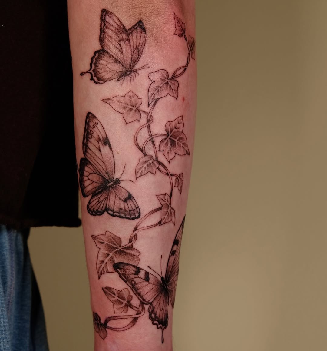 Tattoo by @slowhandstattoo — black_and_grey