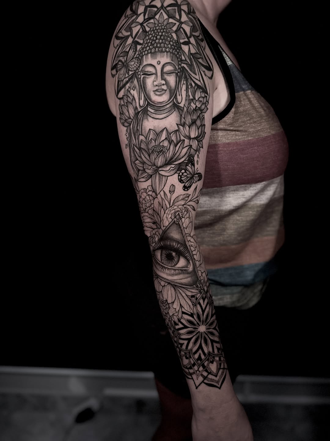 Tattoo by @artbyjaimefaith — black_and_grey