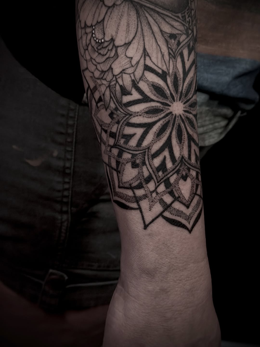 Tattoo by @artbyjaimefaith — dotwork, ornamental