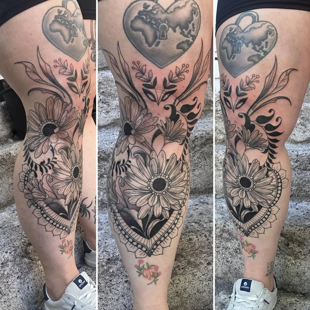 Tattoo by @linzihungerfordtattoos — black_and_grey