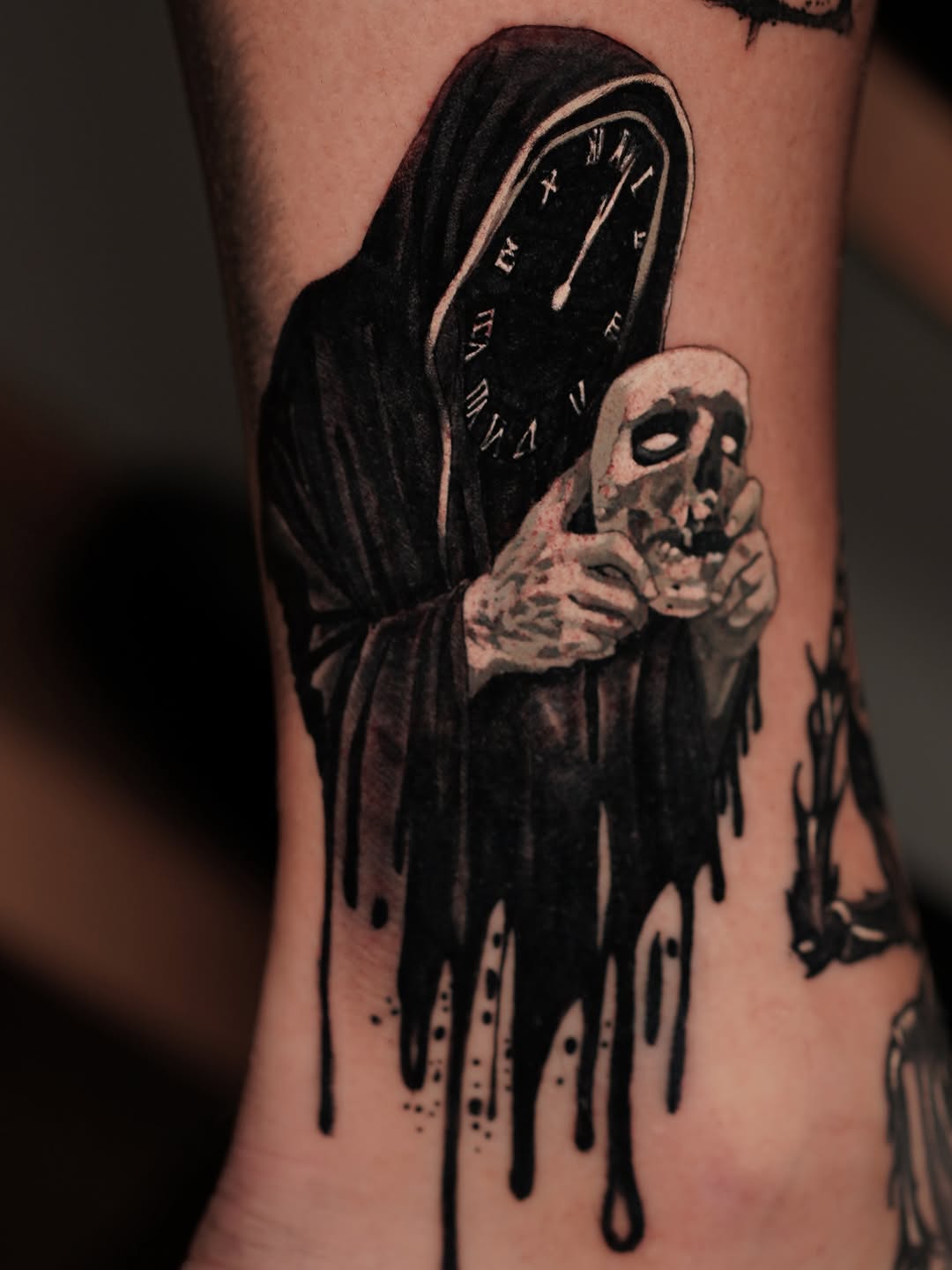 Tattoo by @_hello_vas โ dark_realism, blackwork