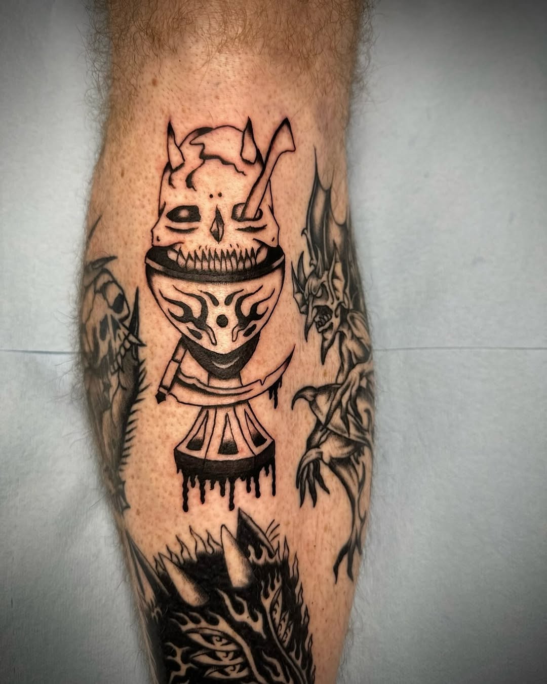 Tattoo by @rorysboring โ illustrative, blackwork
