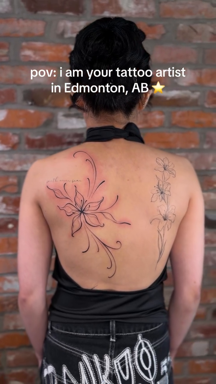 Tattoo by @jane_tattoo.yeg โ fine_line, minimalist