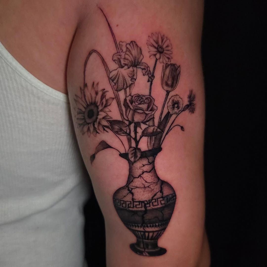 Tattoo by @mayantattoos — black_and_grey, realism