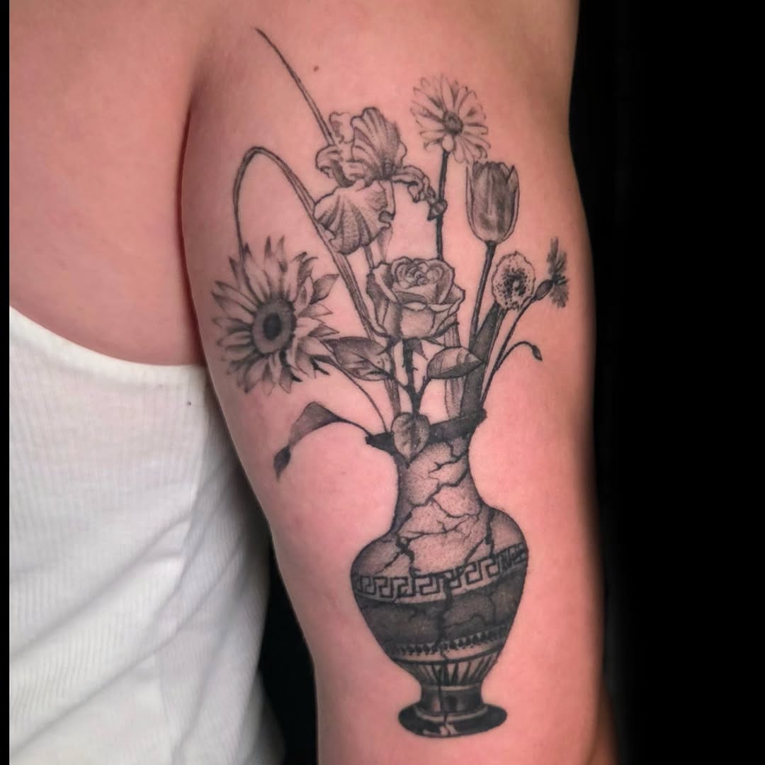 Tattoo by @mayantattoos — black_and_grey, realism