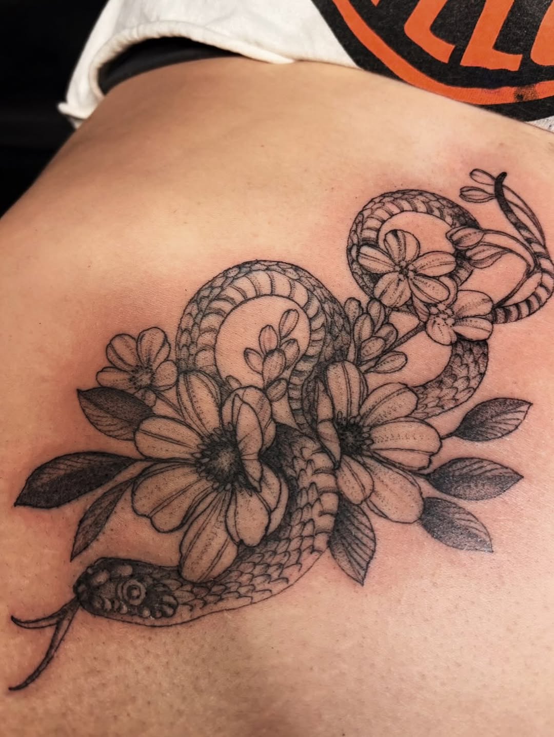 Tattoo by @sassafrastats — black_and_grey, illustrative