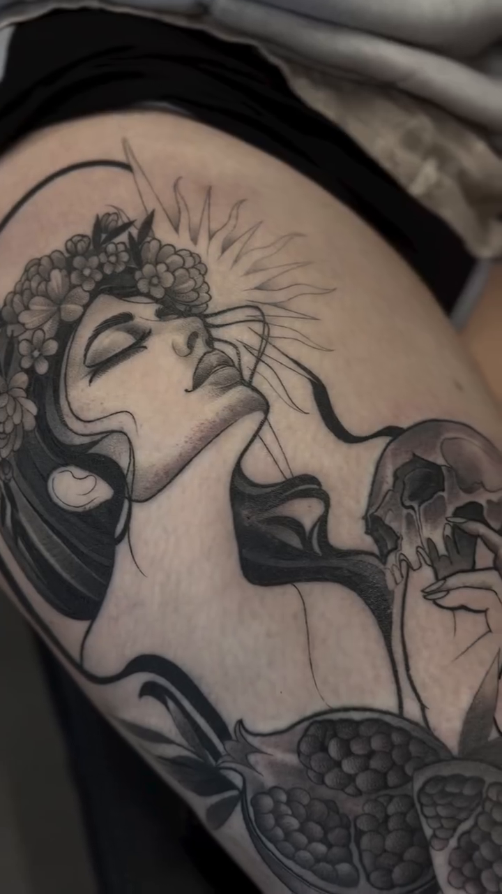 Tattoo by @sreygun — black_and_grey, realism