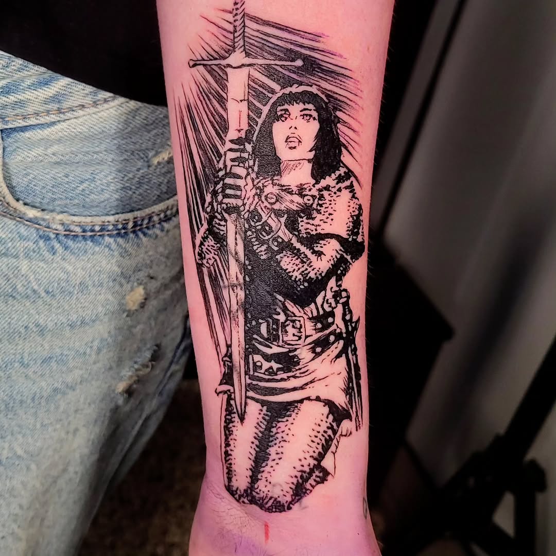 Tattoo by @sarah_tone_ink — black_and_grey