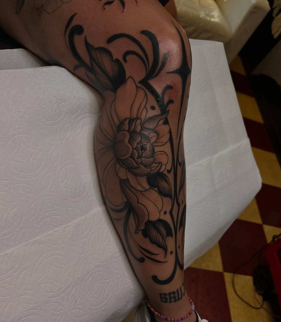 Tattoo by @molliecooltattoos — black_and_grey, ornamental