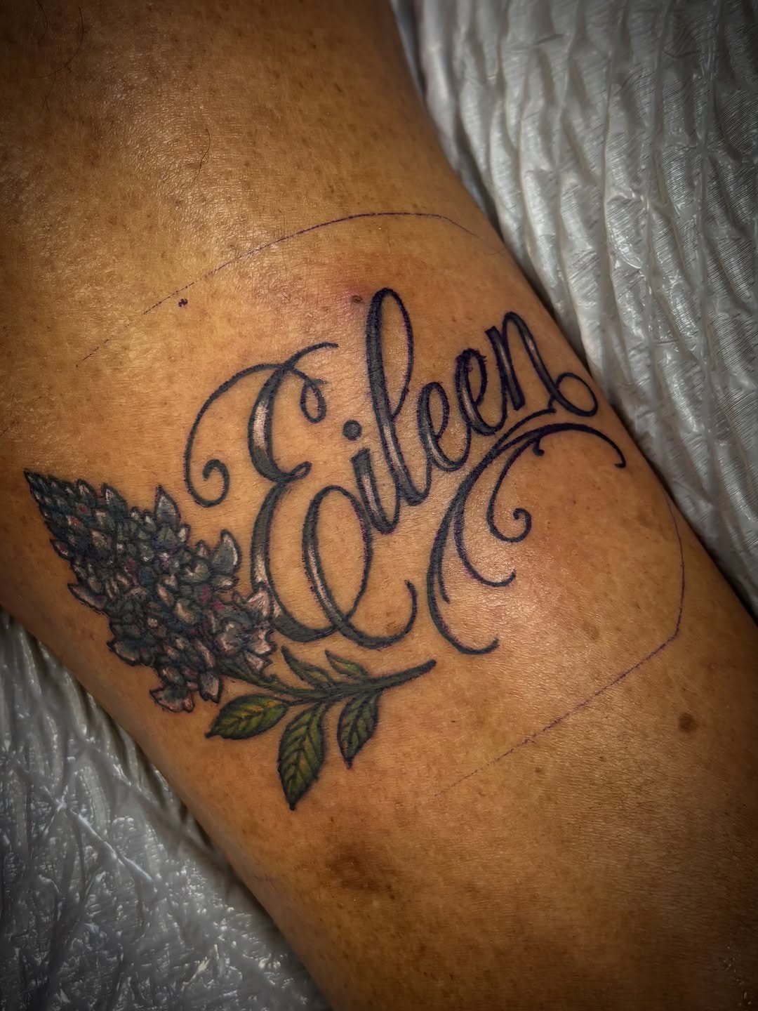 Tattoo by @tattoosbythomgreen — lettering_script