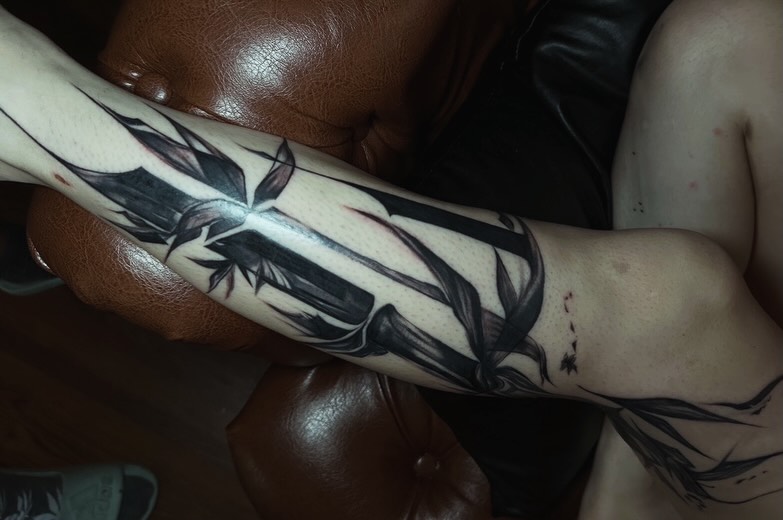 Tattoo by @tatxjoy — black_and_grey, realism