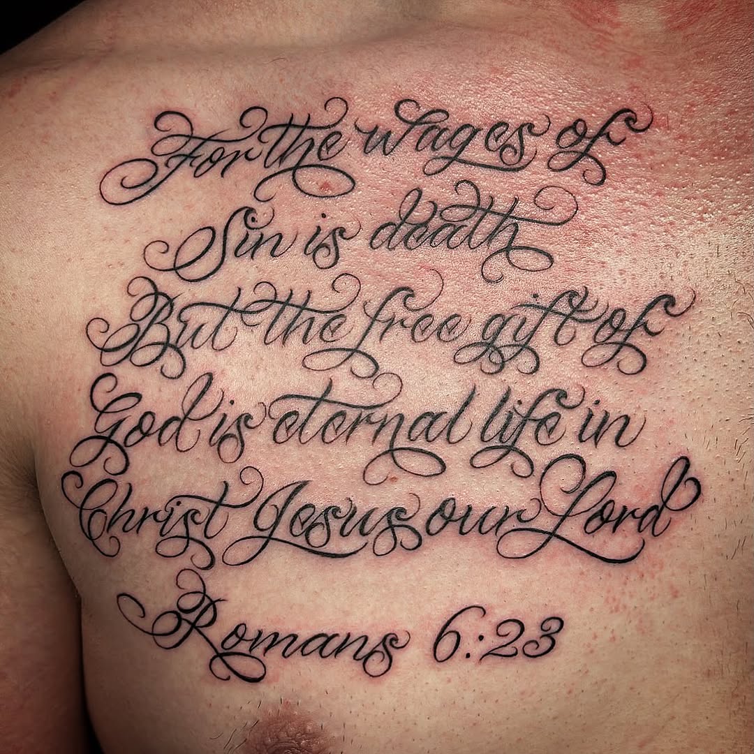 Tattoo by @dave_duck — lettering_script, fine_line