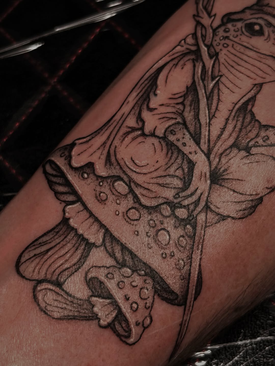 Tattoo by @acoupletattoos โ illustrative, black_and_grey