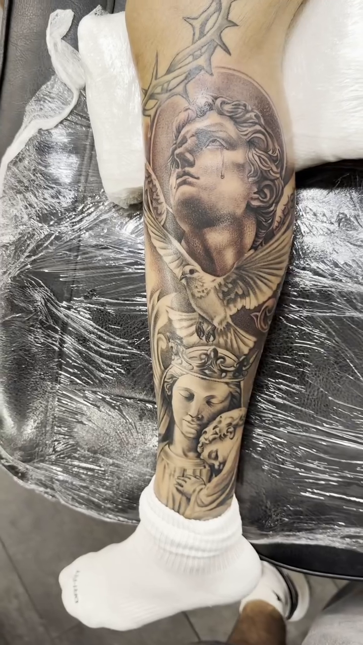 Tattoo by @eddiesart โ realism, black_and_grey
