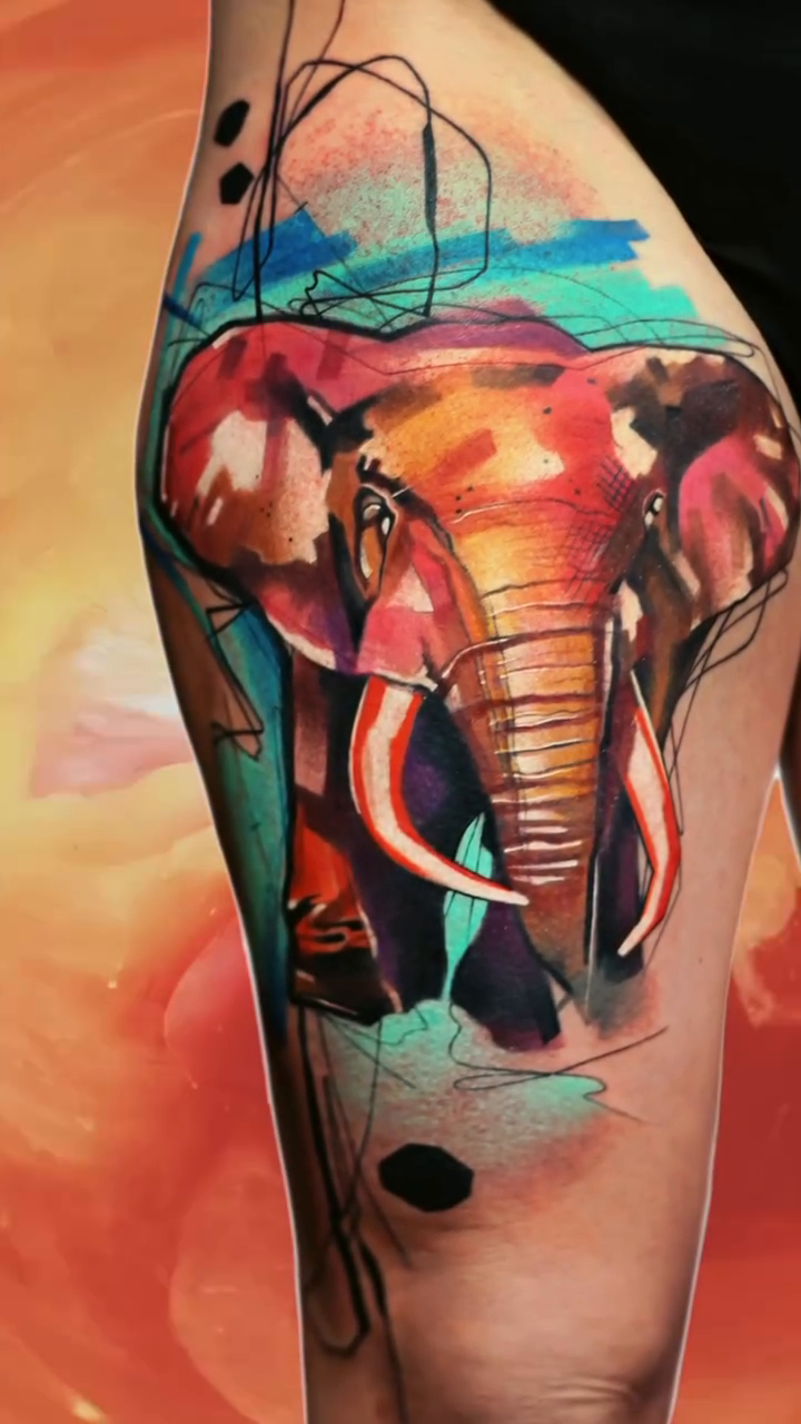 Tattoo by @ivanatattooart — watercolor