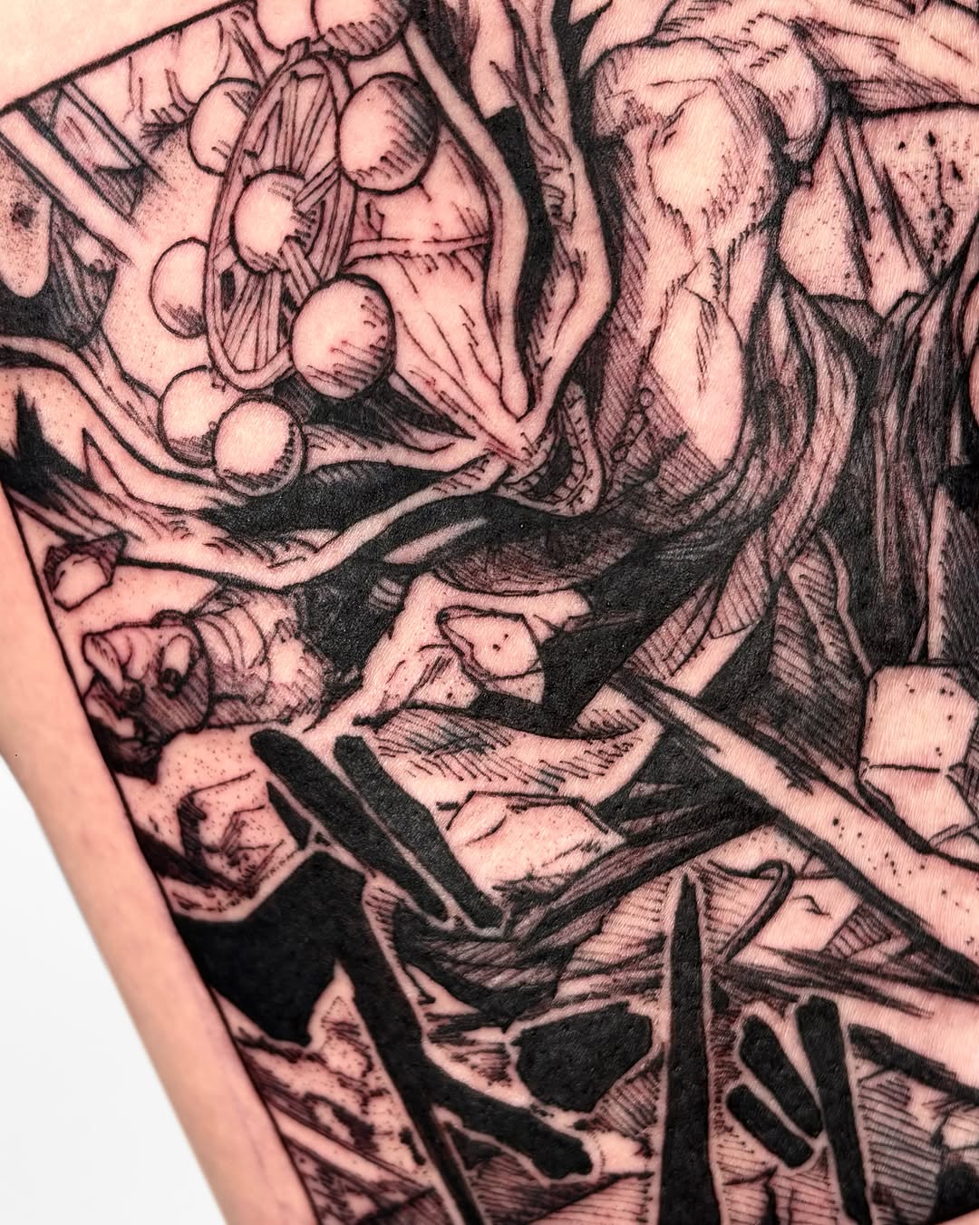 Tattoo by @ryu.inkz โ illustrative, blackwork