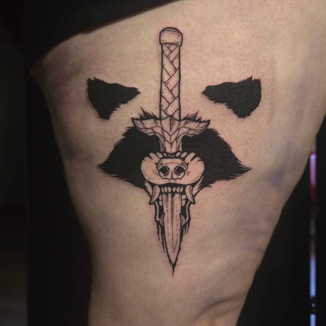 Tattoo by @crow.tooth — illustrative, blackwork