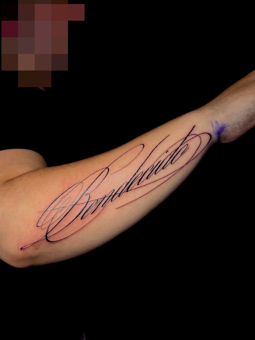 Tattoo by @ink.byav — lettering_script, fine_line