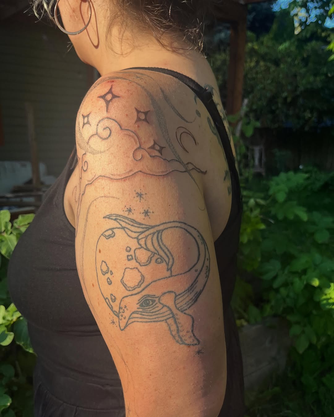 Tattoo by @lanternalia.arts — illustrative, black_and_grey