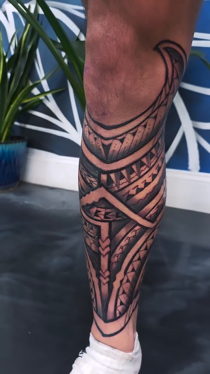 Tattoo by @jniahstylee โ tribal, black_and_grey