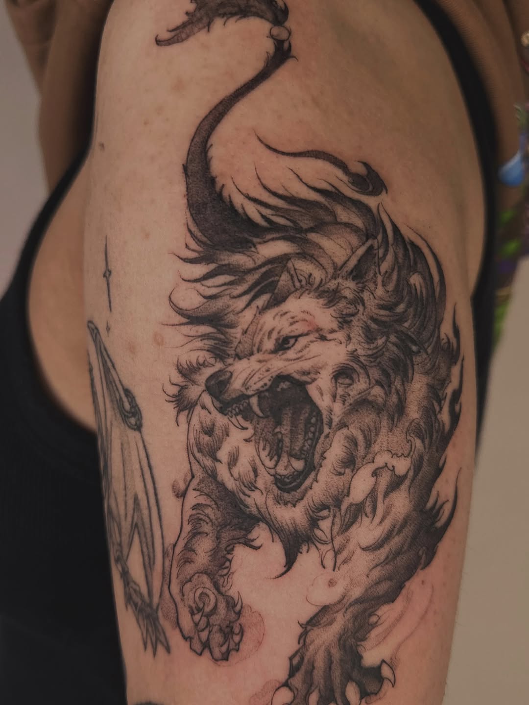 Tattoo by @loganartstudio โ black_and_grey