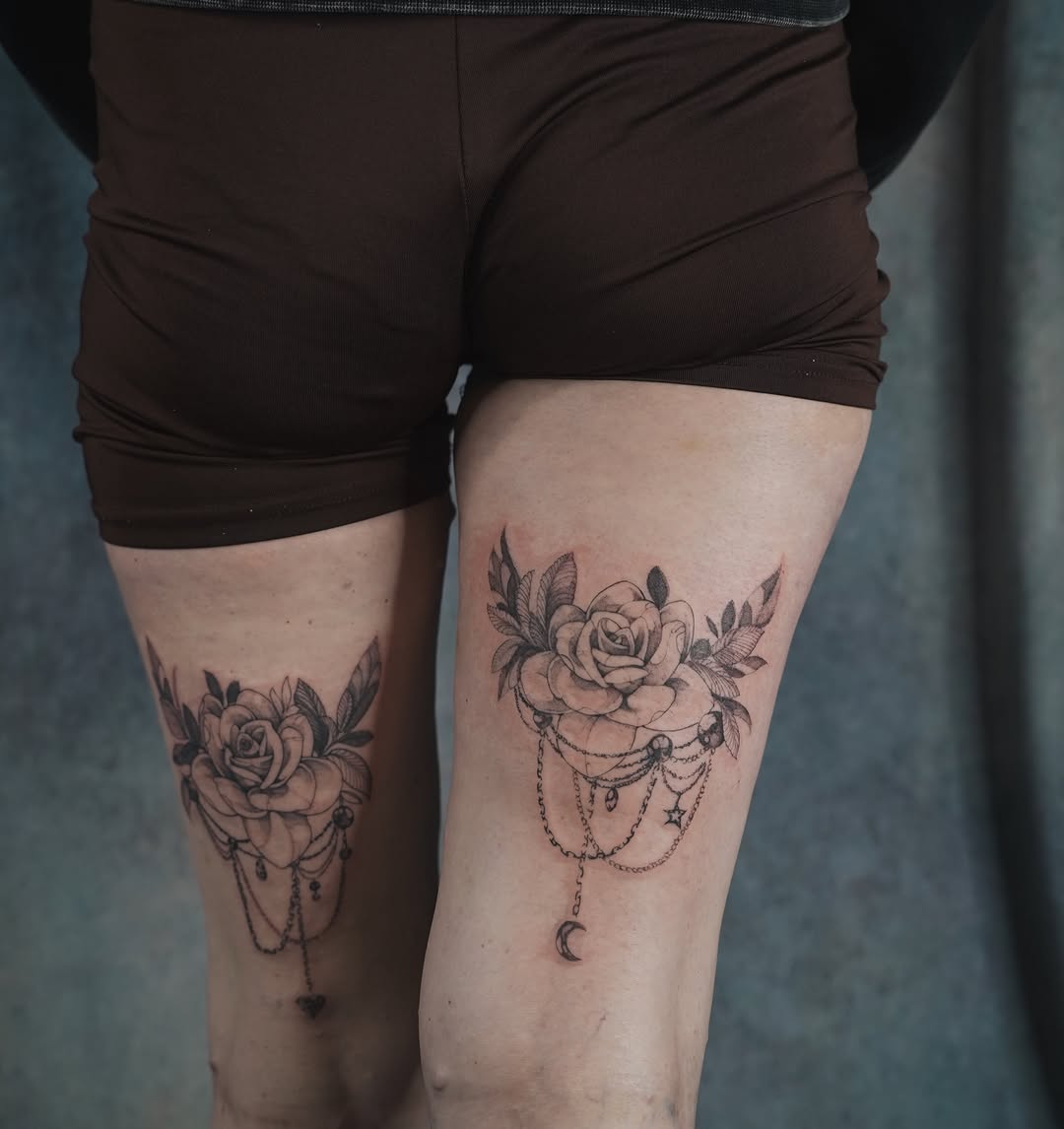 Tattoo by @emmaleetattoo — fine_line, black_and_grey