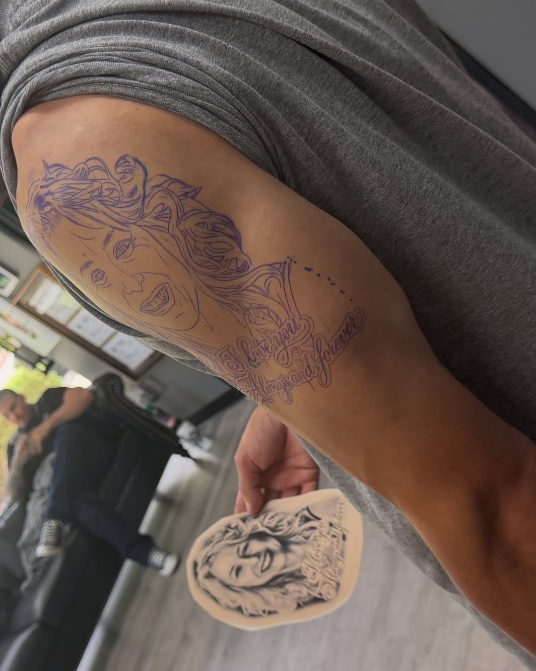 Tattoo by @skullsionink β lettering_script, realism