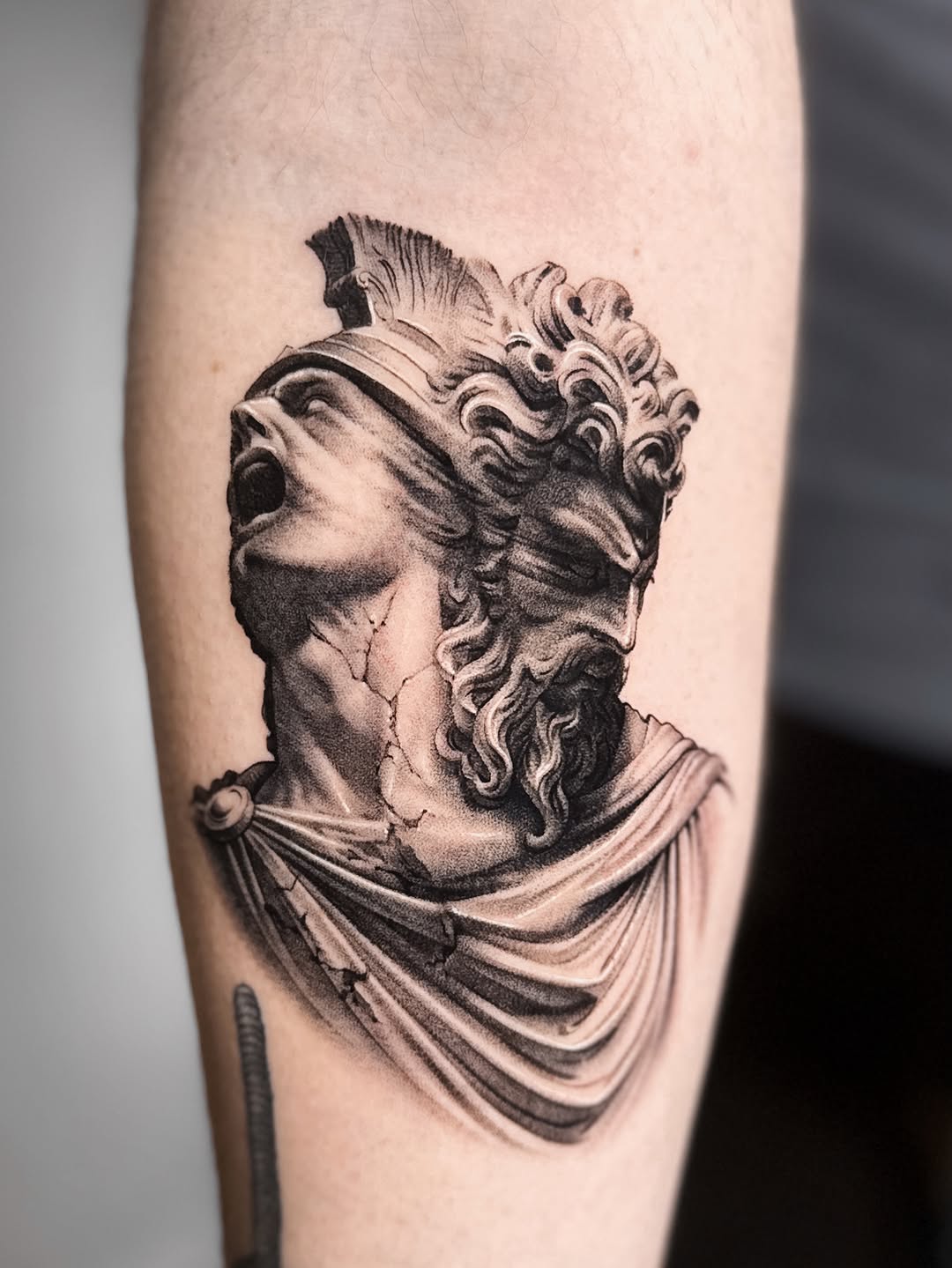 Tattoo by @_via_saru — realism, black_and_grey