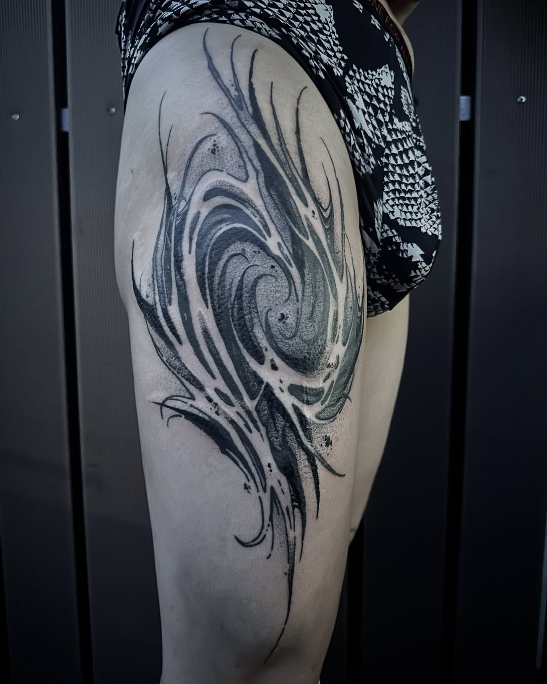 Tattoo by @blacklagoon___ — blackwork, dotwork