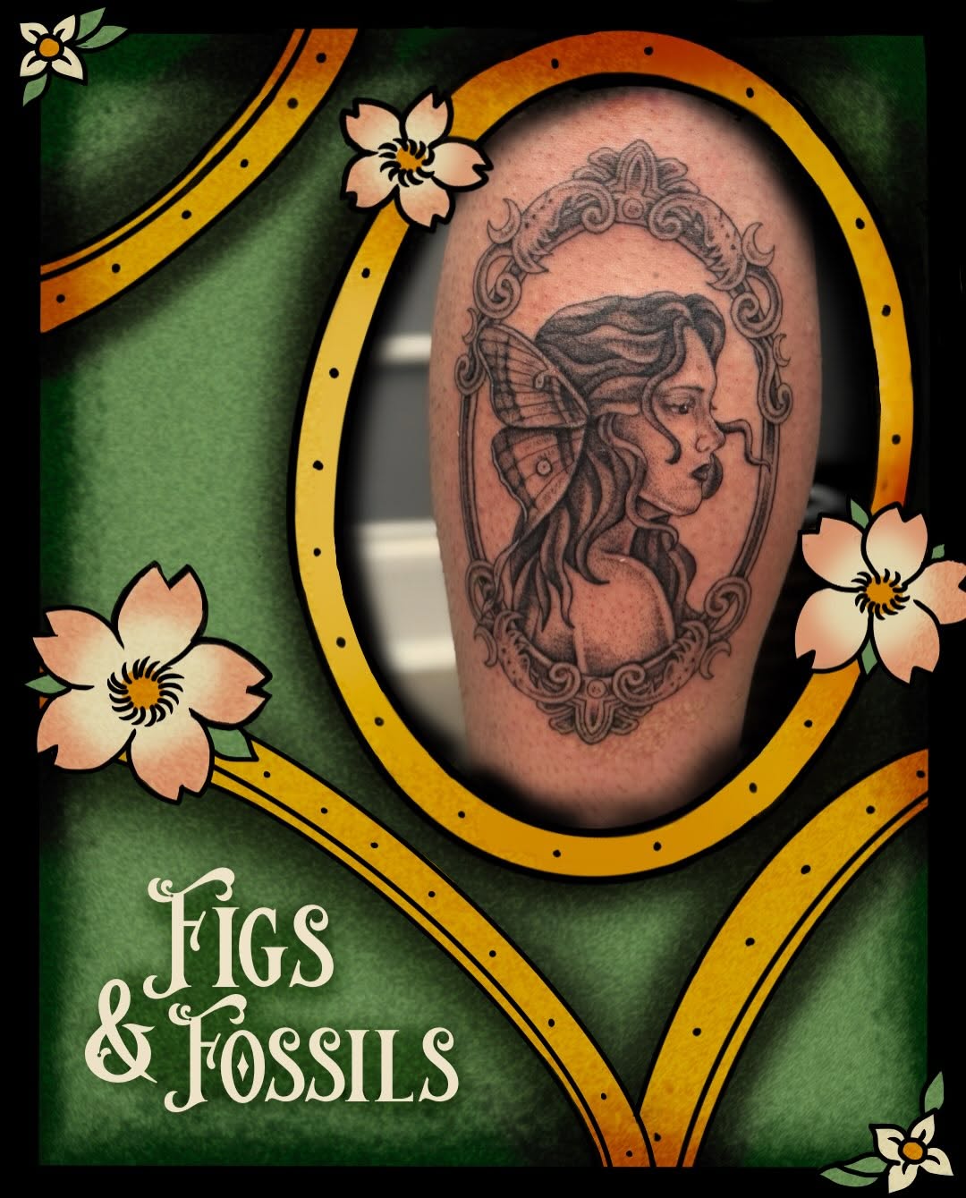 Tattoo by @figsandfossils — black_and_grey