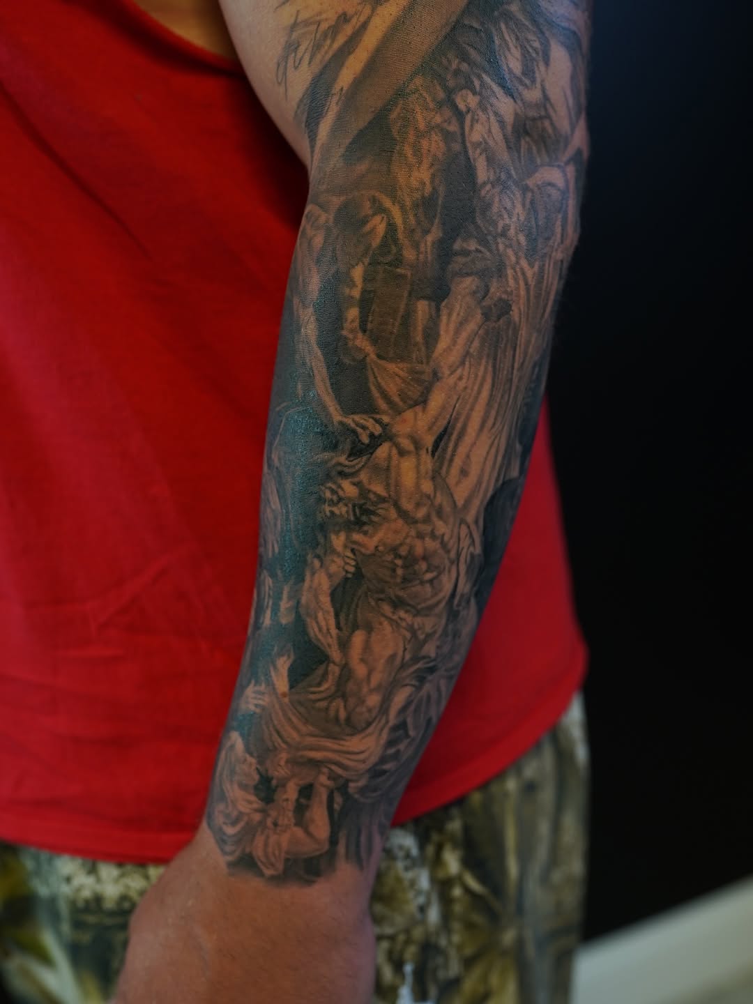 Tattoo by @rudeink — black_and_grey, realism