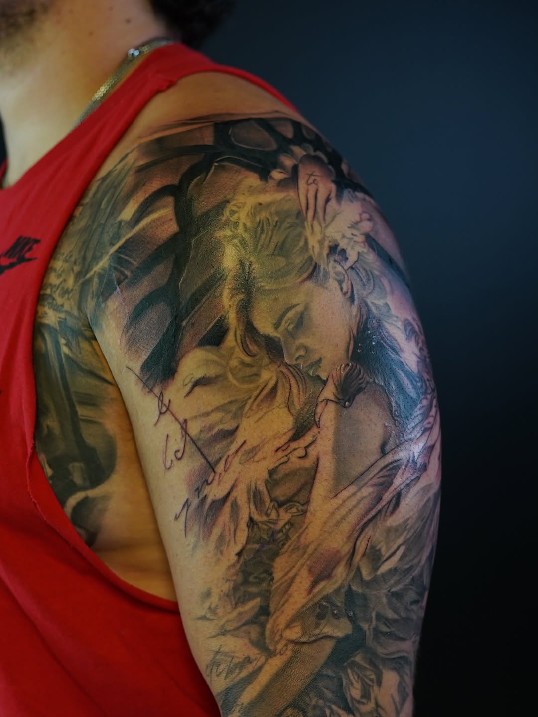 Tattoo by @rudeink — realism, black_and_grey