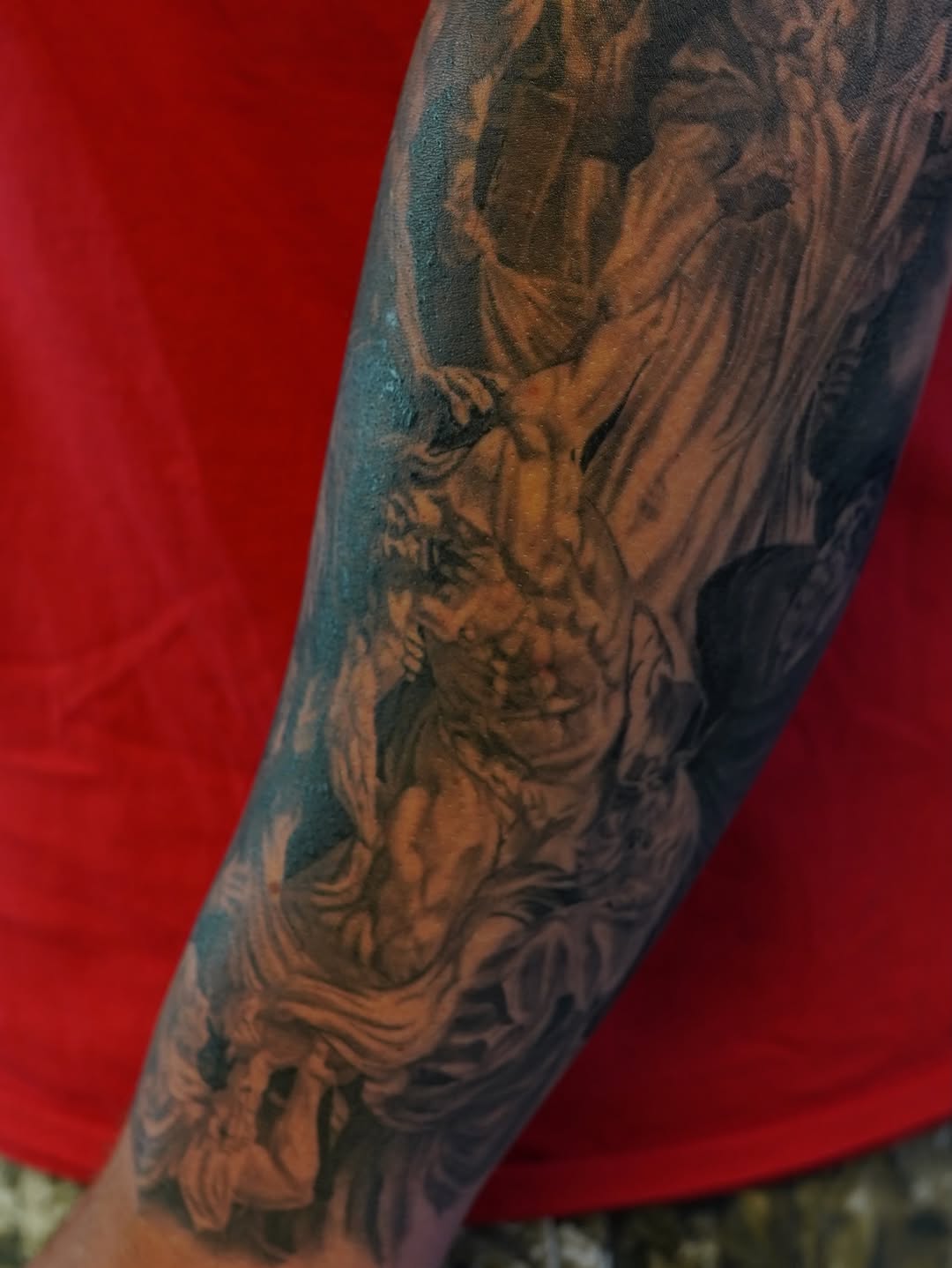 Tattoo by @rudeink — black_and_grey, realism