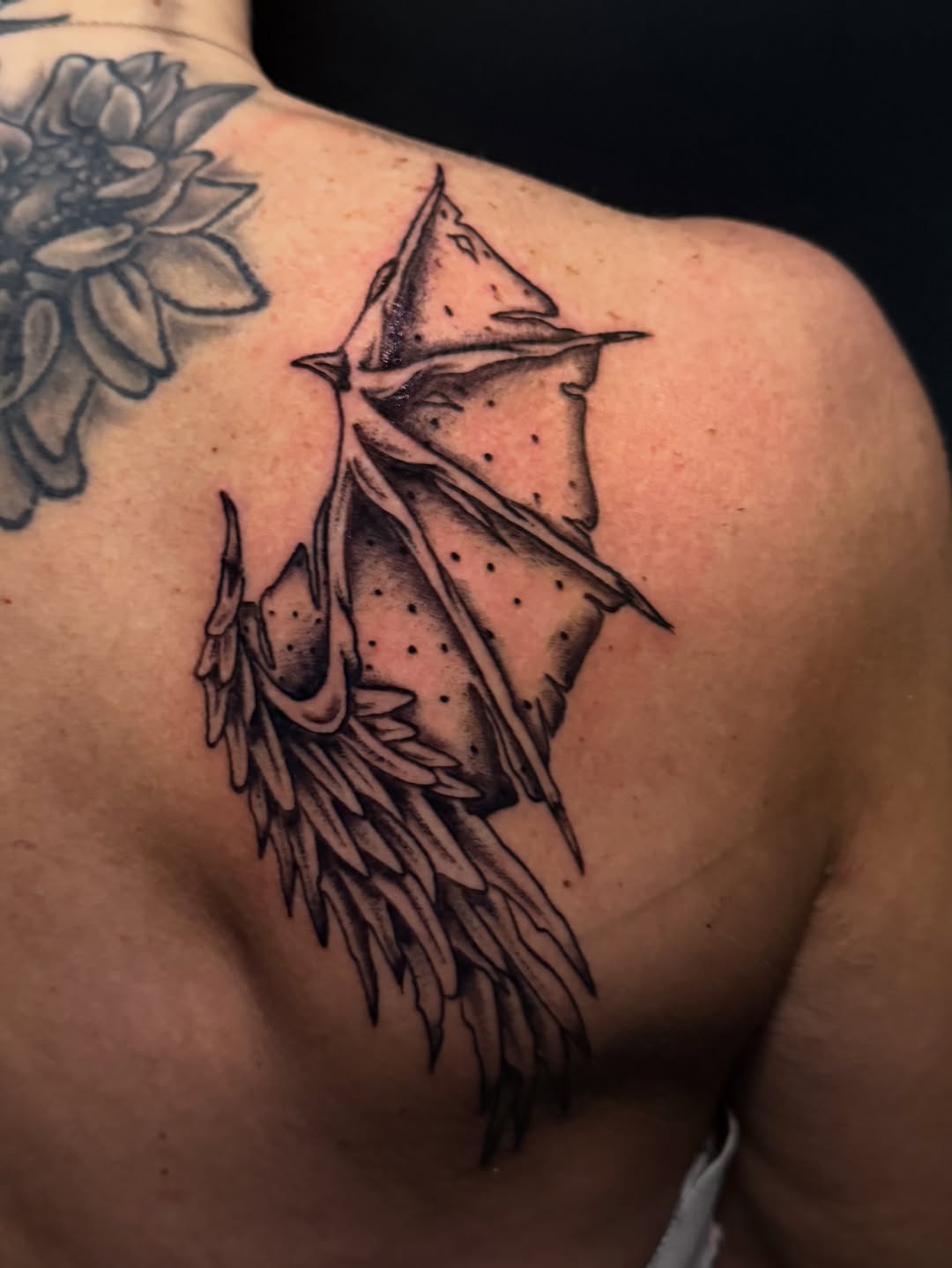 Tattoo by @properbadger — black_and_grey