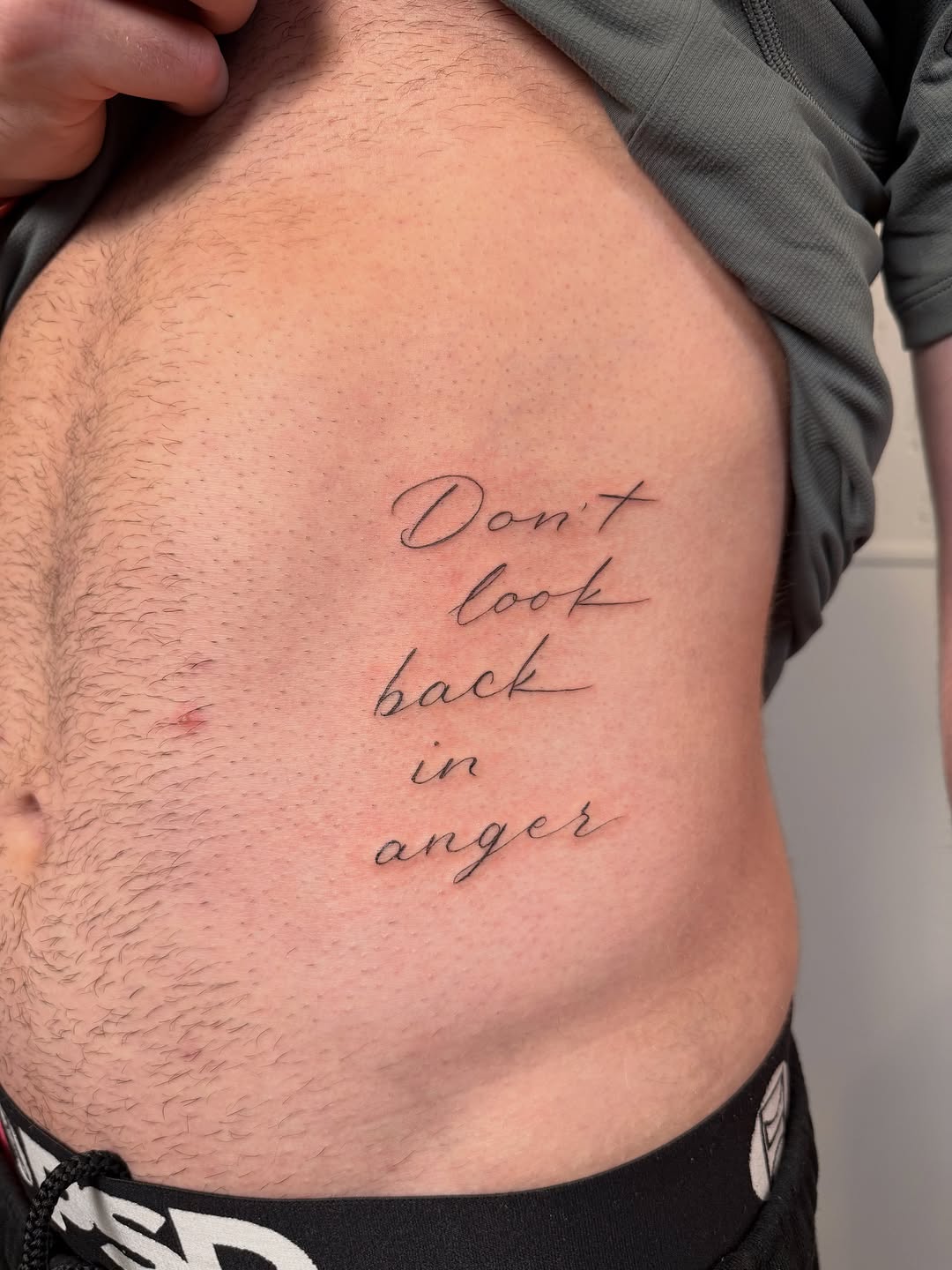 Tattoo by @justinturkus — lettering_script, fine_line
