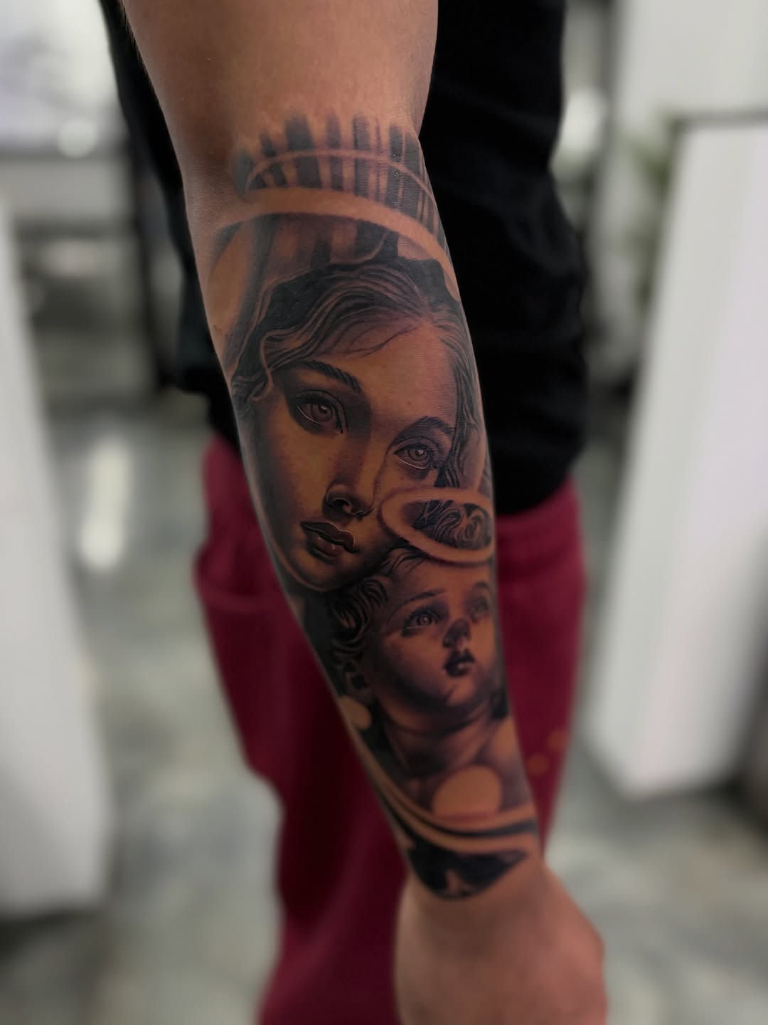 Tattoo by @tattedbydevin โ realism, black_and_grey